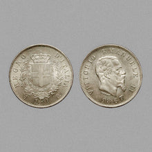 Charger l&#39;image dans la galerie, Bague en argent avec une pièce de monnaie Italienne - 1 Lire
