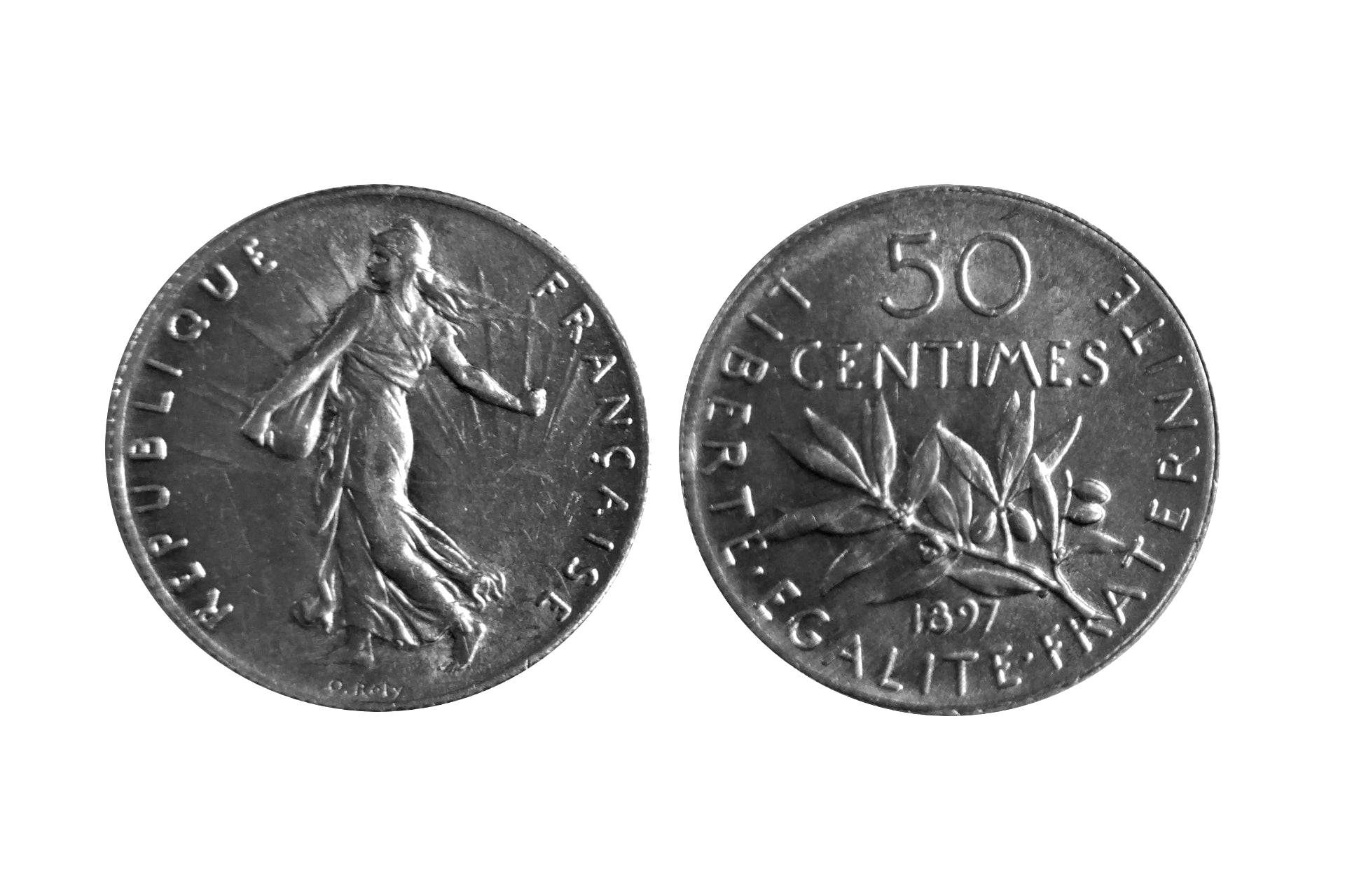 Bracelet pieces en argent 50 centimes Semeuse CERES ATELIER